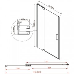 Душевая дверь Vincea Extra VDP-1E9010CL