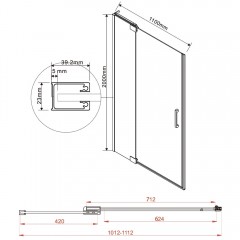 Душевая дверь Vincea Extra VDP-1E1011CL