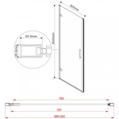 Душевая дверь Vincea Flex VDP-1F900CLB
