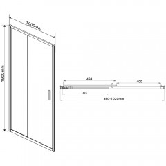 Душевая дверь Vincea Garda VDS-1G100CL