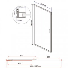 Душевая дверь Vincea Garda VDS-1G110CH