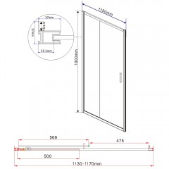 Душевая дверь Vincea Garda VDS-1G115CH
