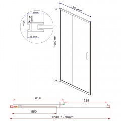 Душевая дверь Vincea Garda VDS-1G125CH