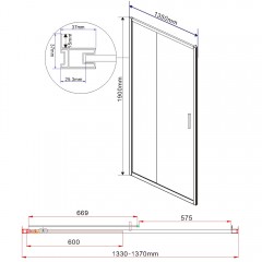 Душевая дверь Vincea Garda VDS-1G135CH