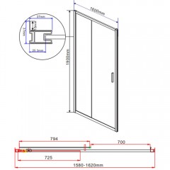 Душевая дверь Vincea Garda VDS-1G160CH