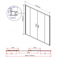 Душевая дверь Vincea Garda VDS-1G2170CL