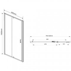 Душевая дверь Vincea Intra VDP-1I8090CL