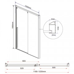 Душевая дверь Vincea Lugano VDS-1L120CLB-1