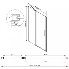 Душевая дверь Vincea Orta VPP-1O100CL