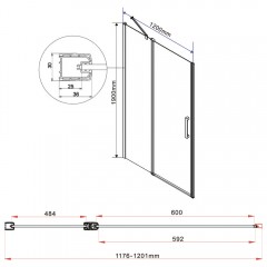 Душевая дверь Vincea Orta VPP-1O120CL