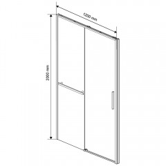 Душевая дверь Vincea Slim Soft VDS-1SS120CLB