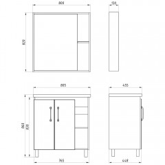 Зеркало ASB-Mebel Адель 80
