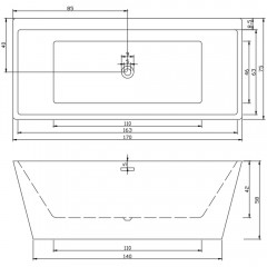 Ванна акриловая Cerutti Lugano CT9344