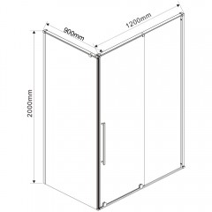 Душевое ограждение Vincea Arno VSR-1A9012CL