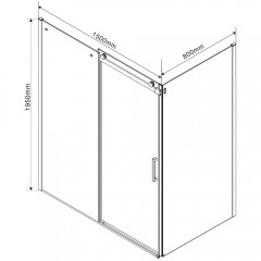 Душевое ограждение Vincea Como VSR-1C8015CL