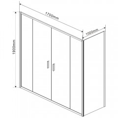 Душевое ограждение Vincea Garda VSR-1G21017CL