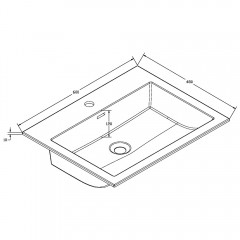 Тумба с раковиной Vincea Chiara 600 N.Oak