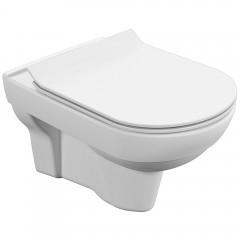 Инсталляция Cersanit Link Pro + кнопка Estetica хром глянцевый + унитаз Cersanit City Clean On DPL EO slim с сиденьем A64121