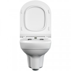 Инсталляция Cersanit Link Pro + кнопка Estetica хром глянцевый + унитаз Cersanit City Clean On DPL EO slim с сиденьем A64121