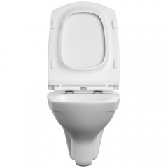 Инсталляция Cersanit Vector + кнопка Corner белый + унитаз Cersanit Carina XL Clean On DPL EO slim с сиденьем A64119
