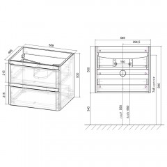 Тумба с раковиной Vincea Vico 600 R.Wood