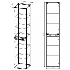 Пенал Vincea Mia 350 G.White VSC-2M170GW-L