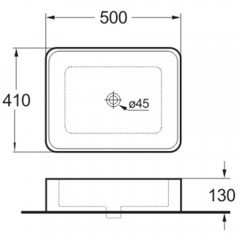 Раковина накладная Vincea VBS-105MG