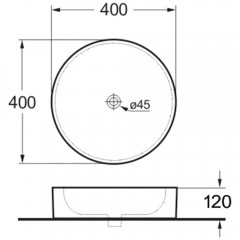 Раковина накладная Vincea VBS-216MB