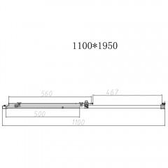 Душевая дверь Vincea Slim-N VDS-4SN110CLB