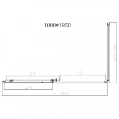 Душевое ограждение Vincea Slim-N VSR-4SN8010CL