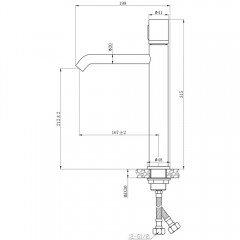 Смеситель для раковины Bronze de Luxe Focus 24615CM