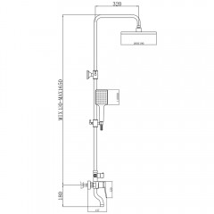 Душевая система Bronze de Luxe Element EL77/1CB