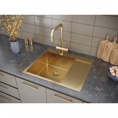 Мойка кухонная Paulmark Kroner PM225951-BGL