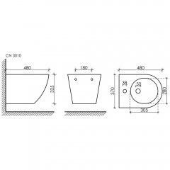 Биде подвесное Ceramica Nova Forma CN3010