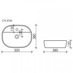 Раковина накладная Ceramica Nova Element CN6036