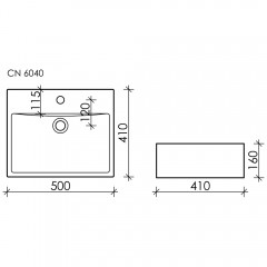 Раковина накладная Ceramica Nova Element CN6040