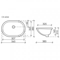 Раковина встраиваемая Ceramica Nova Element CN6044