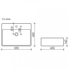Раковина накладная Ceramica Nova Element CN6046