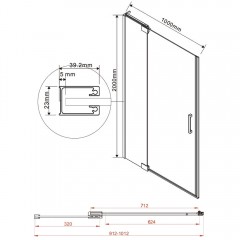 Душевая дверь Vincea Extra VDP-1E9010CLGM