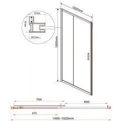Душевая дверь Vincea Garda VDS-1G150CLB
