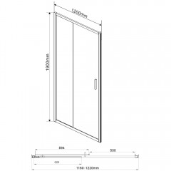 Душевая дверь Vincea Garda VDS-1G120CLGM
