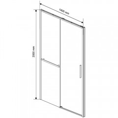 Душевая дверь Vincea Slim Soft VDS-1SS140CLGM