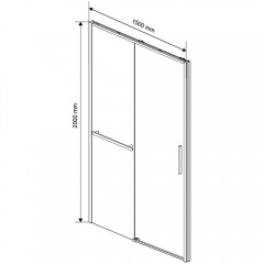 Душевая дверь Vincea Slim Soft VDS-1SS150CLGM