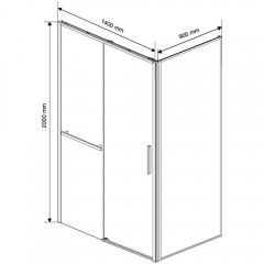Душевое ограждение Vincea Slim Soft VSR-1SS9014CLGM