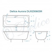 Ванна чугунная Delice France Aurora 150x70 DLR230603R