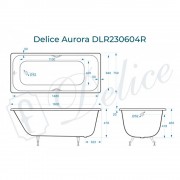 Ванна чугунная Delice France Aurora 160x75 DLR230604R