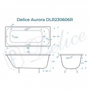 Ванна чугунная Delice France Aurora 170x75 DLR230606R