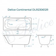 Ванна чугунная Delice France Continental 150x70 DLR230612R