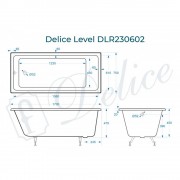 Ванна чугунная Delice France Level 170x75 DLR230602
