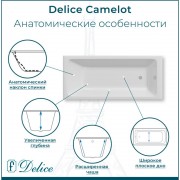 Ванна чугунная Delice France Camelot 180x80 DLR230616R-AS